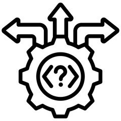 Decision Support Outline Icon