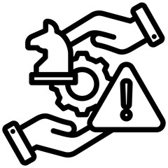 Risk Mitigation Outline Icon