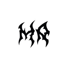 MA monogram logo design letter text name symbol monochrome logotype alphabet character simple logo