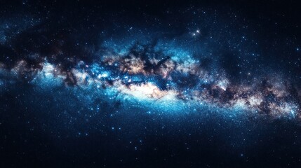 Fototapeta premium Milky Way galaxy cosmic dust nebula space background