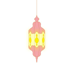 Add a touch of whimsy to your Ramadan and Eid designs with this adorable pink hanging lamp illustration. Perfect for creating festive invitations, social media graphics, and more