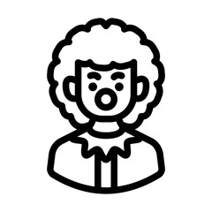 clown carnival outline style