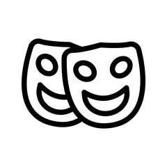 theater mask outline style