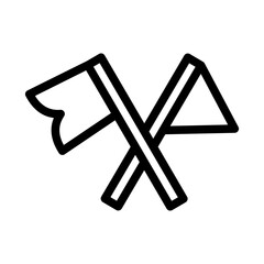 carnival flag outline style