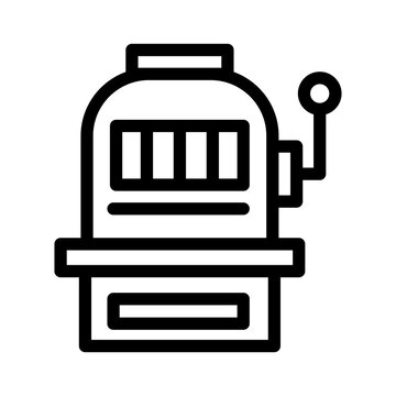 recommend clip art: slot machine outline style