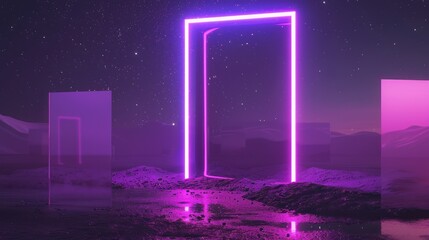Neon Portal to the Stars