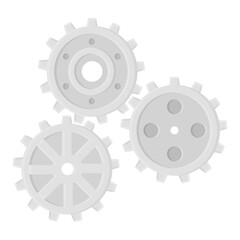 Industrial Equipment Machine Gear Vector. Machine Gear Elements. Gear Technology.