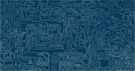 Vector circuit board illustration. Abstract technology.