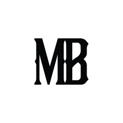 MB monogram logo design letter text name symbol monochrome logotype alphabet character simple logo