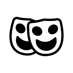 theater mask solid style