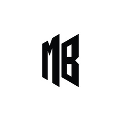 MB monogram logo design letter text name symbol monochrome logotype alphabet character simple logo