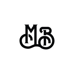 MB monogram logo design letter text name symbol monochrome logotype alphabet character simple logo