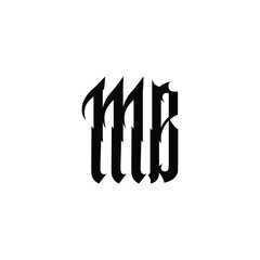 MB monogram logo design letter text name symbol monochrome logotype alphabet character simple logo