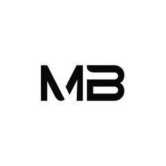 MB monogram logo design letter text name symbol monochrome logotype alphabet character simple logo
