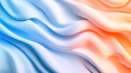 Obraz premium Abstract Blue and Orange Gradient Waves