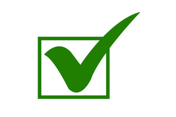 green check mark box, green right tick check list, over transparent background. flat style. tick icon for web site design, logo, app, UI design © Photix Studio