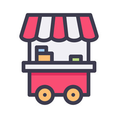 Street vendors filled style