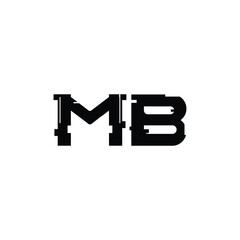 MB monogram logo design letter text name symbol monochrome logotype alphabet character simple logo