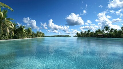 Tranquil Tropical Island Scene