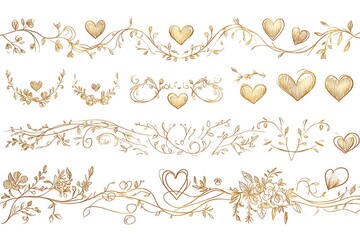 Elegant Gold Floral Design Collection for Decorative Projects