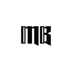 MB monogram logo design letter text name symbol monochrome logotype alphabet character simple logo