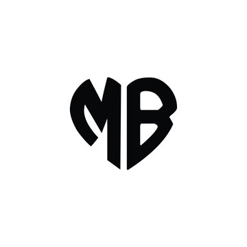 MB monogram logo design letter text name symbol monochrome logotype alphabet character simple logo