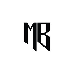 MB monogram logo design letter text name symbol monochrome logotype alphabet character simple logo