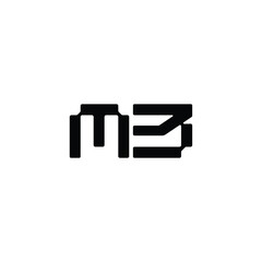 MB monogram logo design letter text name symbol monochrome logotype alphabet character simple logo