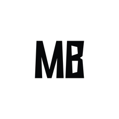 MB monogram logo design letter text name symbol monochrome logotype alphabet character simple logo