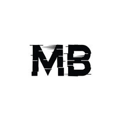 MB monogram logo design letter text name symbol monochrome logotype alphabet character simple logo