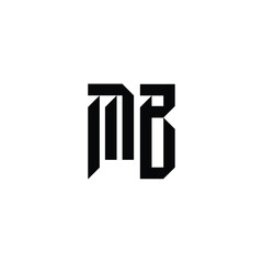 MB monogram logo design letter text name symbol monochrome logotype alphabet character simple logo