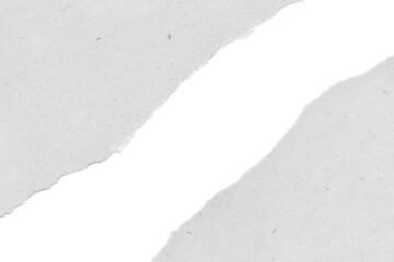 Abstract torn white textured paper background with ripped edges, perfect for artistic and minimalist designs.