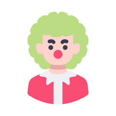 clown carnival flat style