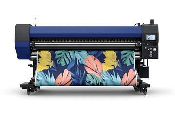 Large Format Textile Printer with Tropical Design Print