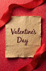 Poster with the words Valentine's Day.