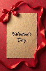 Card with the words Valentine's Day.