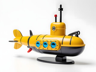 toy submarine on white background