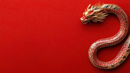 Obraz premium Chinese Zodiac Snake Banner for Year of the Snake Celebrations