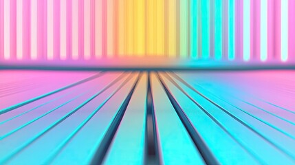 Automated teaching ai idea. Vibrant and colorful abstract background with illuminated lines and glowing gradients.