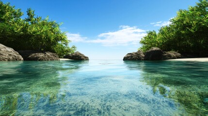 Tranquil Tropical Beach Scene