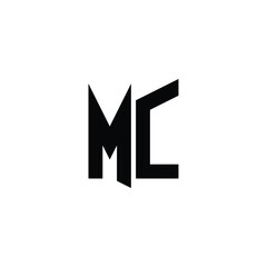 MC monogram logo design letter text name symbol monochrome logotype alphabet character simple logo