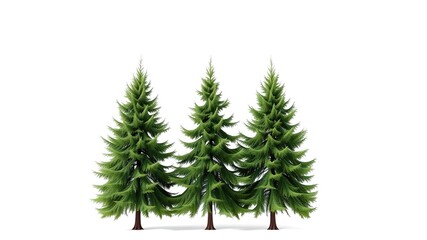 Obraz premium 3D Canadian Poplar Trees - Graphic Design Visualization