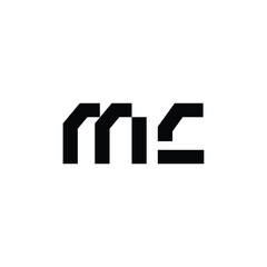 MC monogram logo design letter text name symbol monochrome logotype alphabet character simple logo