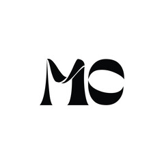MC monogram logo design letter text name symbol monochrome logotype alphabet character simple logo