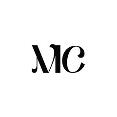 MC monogram logo design letter text name symbol monochrome logotype alphabet character simple logo