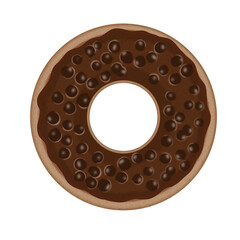 Yummy Donut Glazed Chocolate