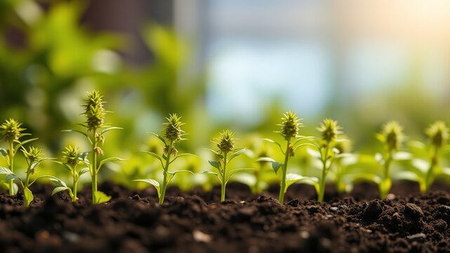 Cannabis Plants Different Growth Stages - New Life Photorealistic AI Art