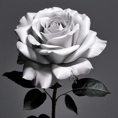 the AI Image Generator, Elegant White Rose with Detailed Petals