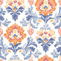 A seamless pattern designed in an Eastern style, Seamless design allows for a perfectly continuous pattern with no visible seams.