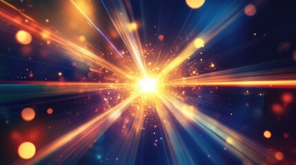 Obraz premium Abstract Light Rays Explosion